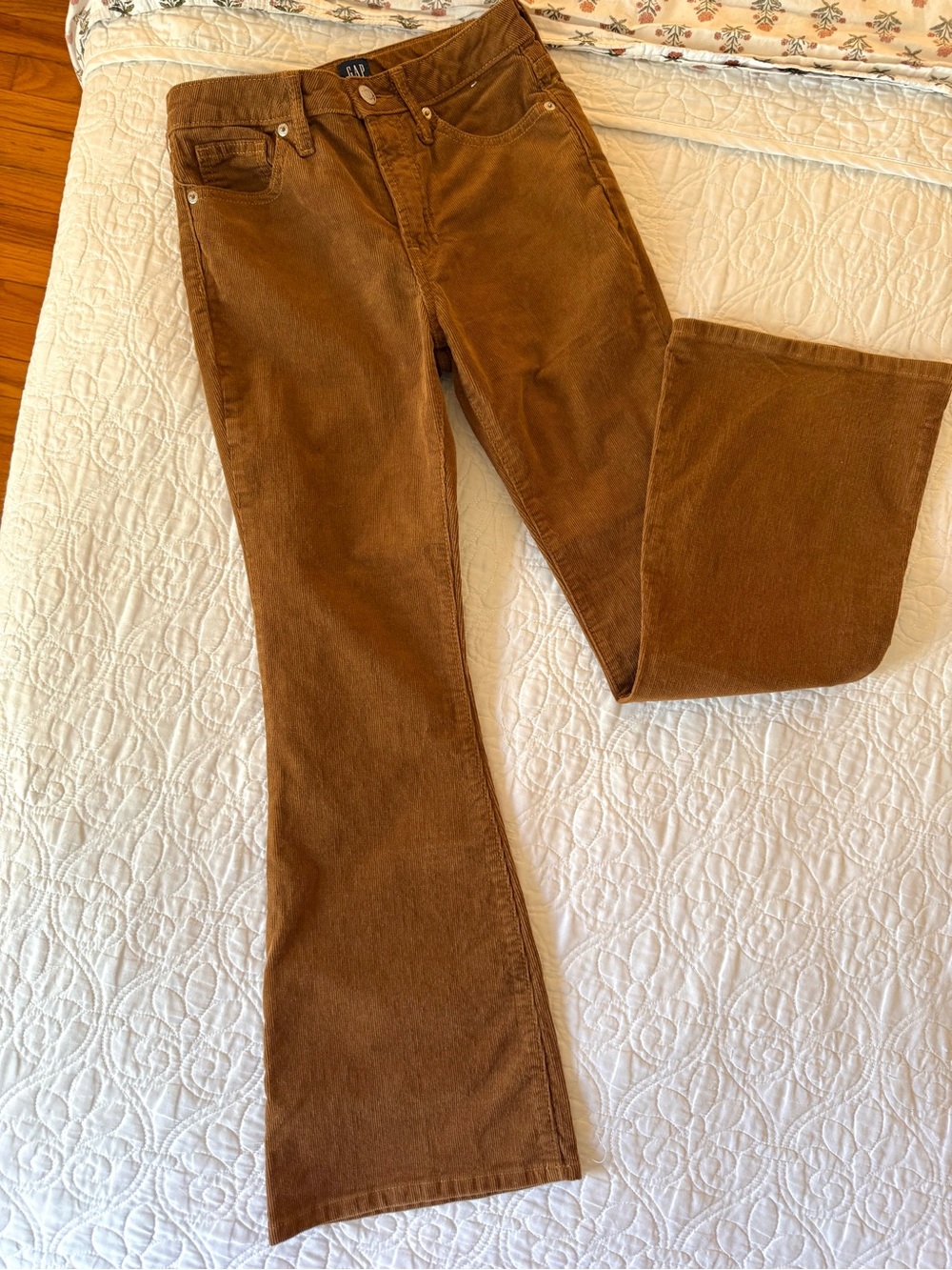 Gap Kids Sable Brown High Rise Corduroy 70’s Flare Pants